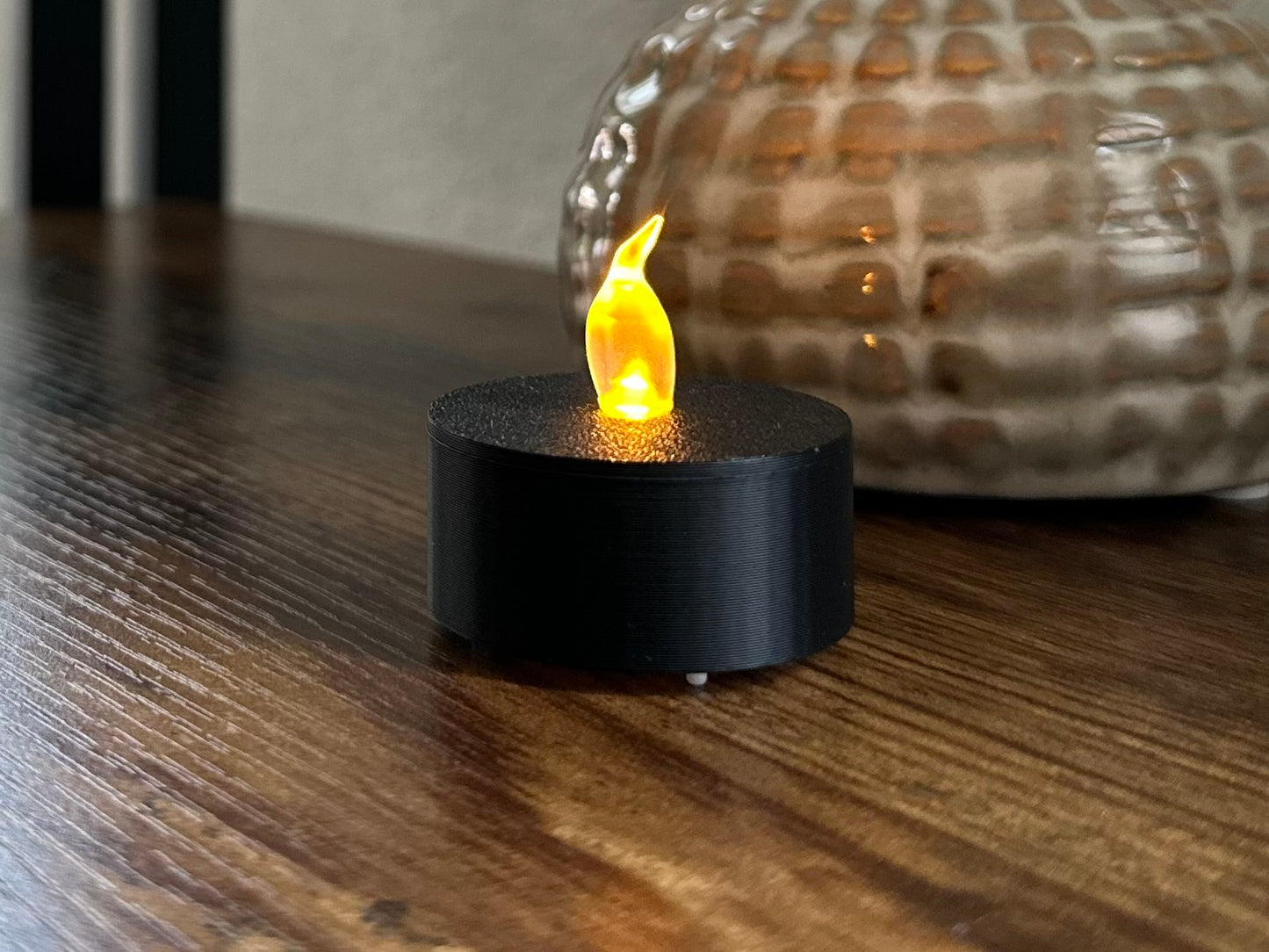 Led tealight - Black - Smooth