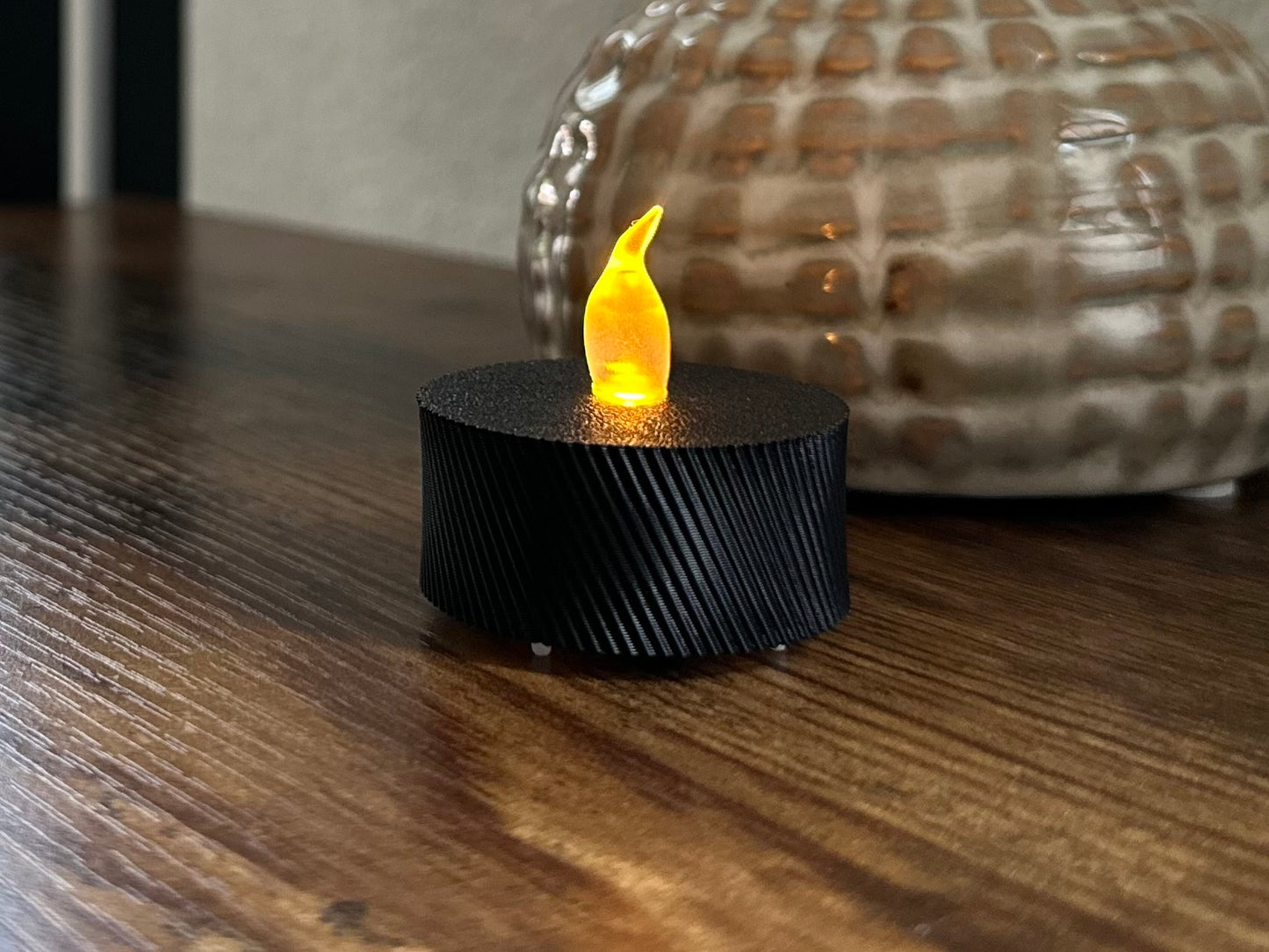 Led tealight - Black - Twisted