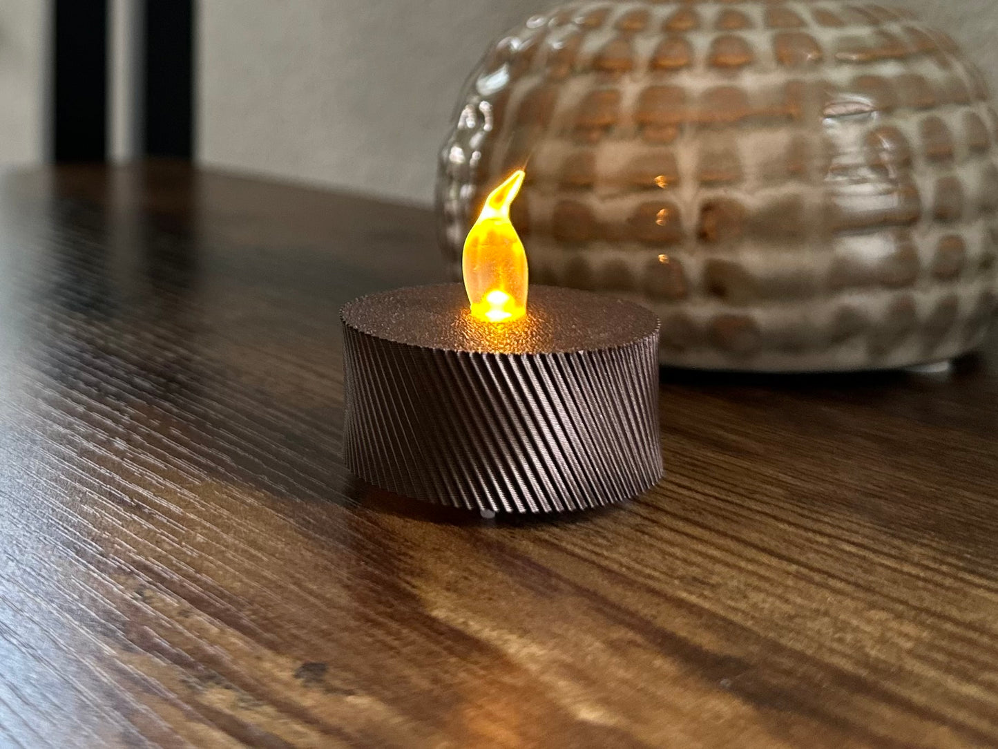 Led tealight - Copper - Twisted